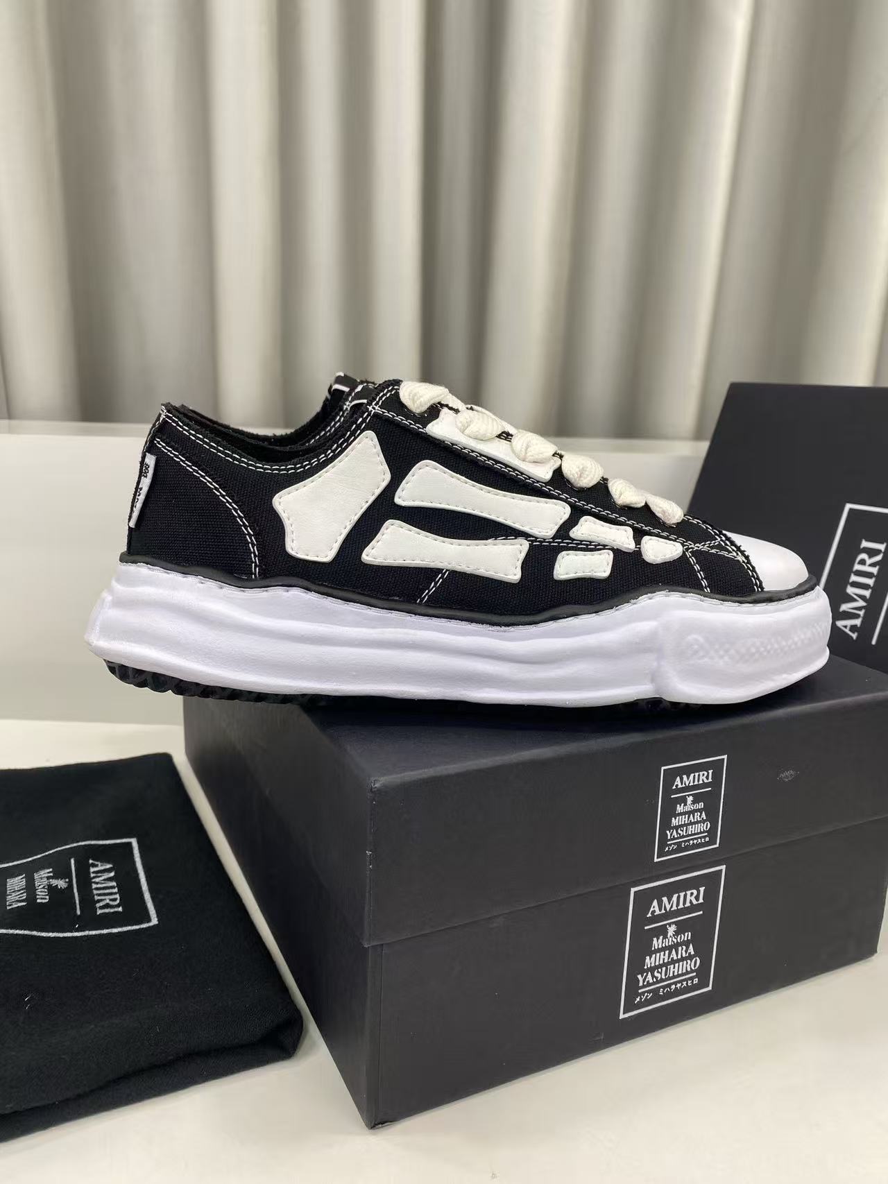 AMIRI MMY Bones X Maison MIHARA YASUHIRO Black,Other : Sneakers Online - Buy Sneakers for Men & Women, Sneakers Online - Buy Sneakers for Men & Women